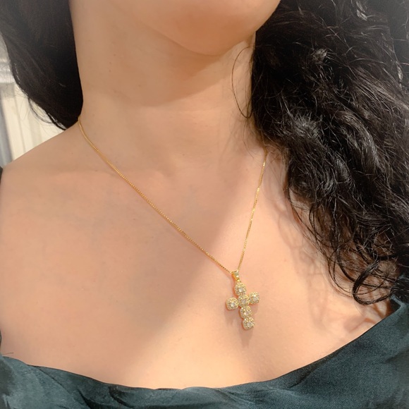 🎉HP🎉 Statement Cross Necklace | 14k Gold Filled - Picture 4 of 11